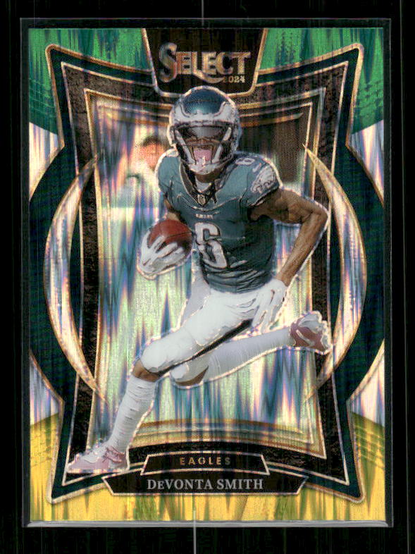 DeVonta Smith - 2024 Select Football - Green / Yellow Shock - Concourse