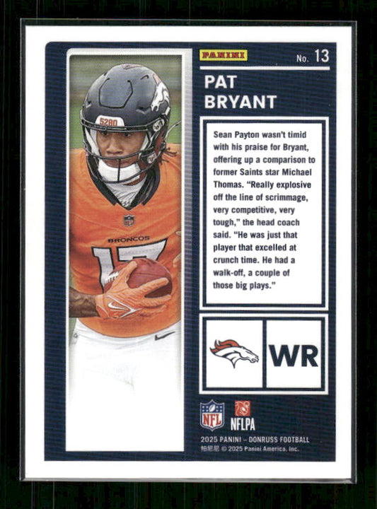 Pat Bryant - 2025 Donruss Football - The Rookies