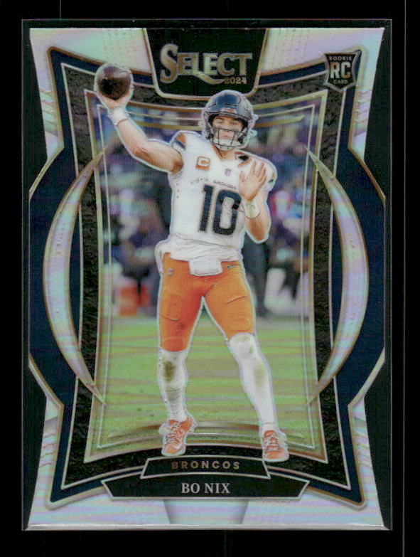 Bo Nix - 2024 Select Football - Silver Die Cut - Rookie