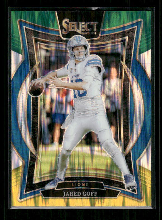 Jared Goff - 2024 Select Football - Green / Yellow Shock - Concourse