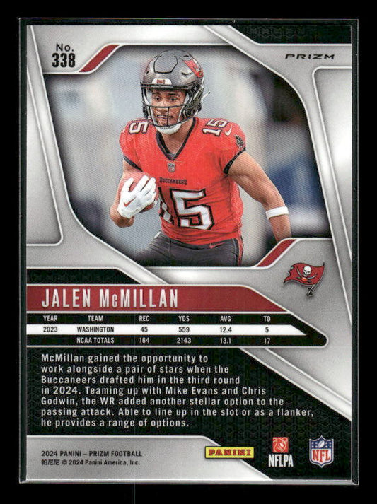 Jalen McMillan - 2024 Panini Prizm - Orange Ice - Rookie