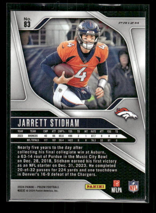 Jarrett Stidham - 2024 Panini Prizm - No Huddle