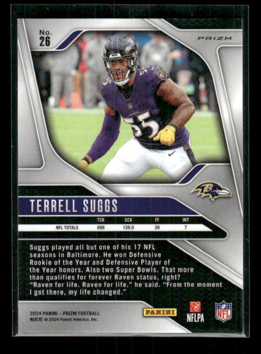 Terrell Suggs - 2024 Panini Prizm - No Huddle