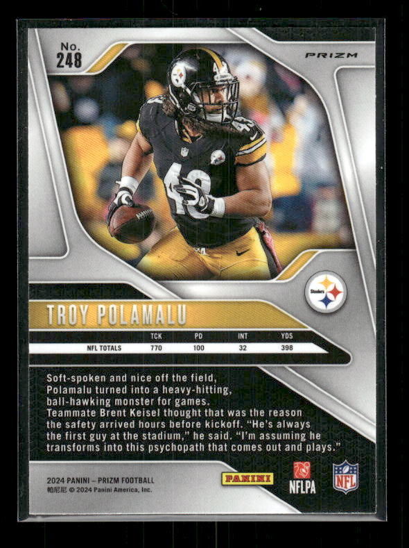 Troy Polamalu - 2024 Panini Prizm - No Huddle