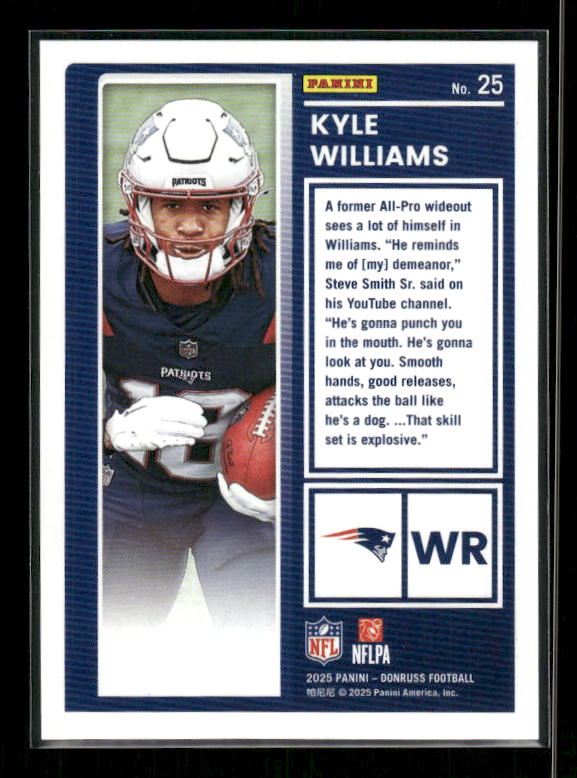 Kyle Williams - 2025 Donruss Football - The Rookies