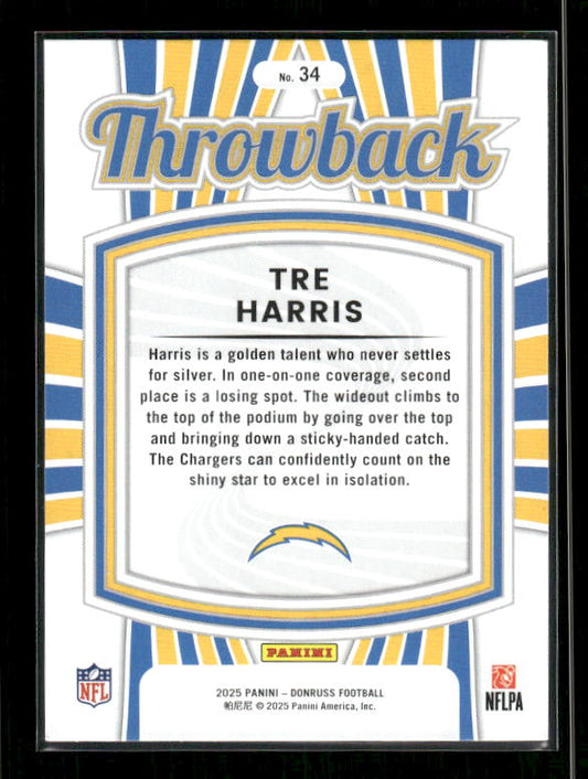 Tre Harris - 2025 Donruss Football - Throwback - Rated Rookie