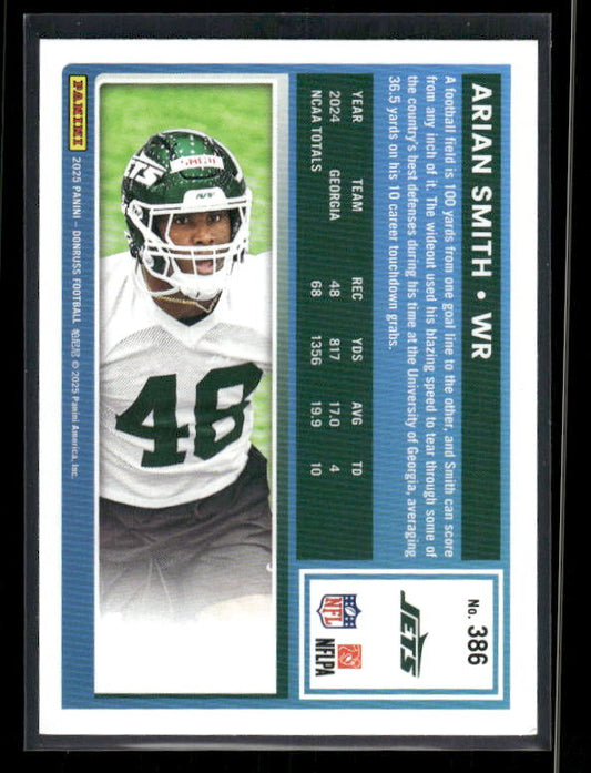 Arian Smith - 2025 Donruss Football - Purple Press Proof - Rated Rookie