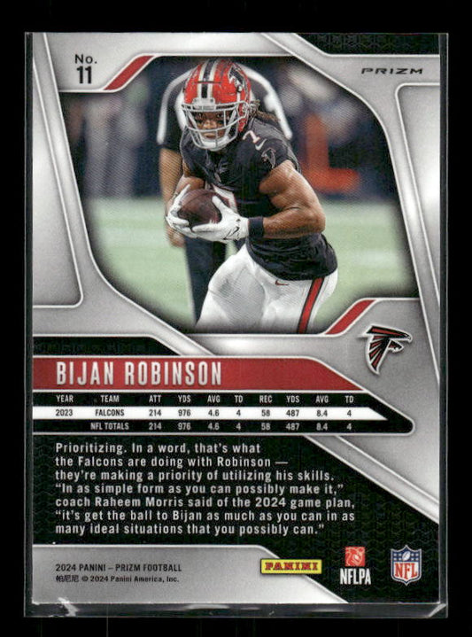 Bijan Robinson - 2024 Panini Prizm - Silver Prizm