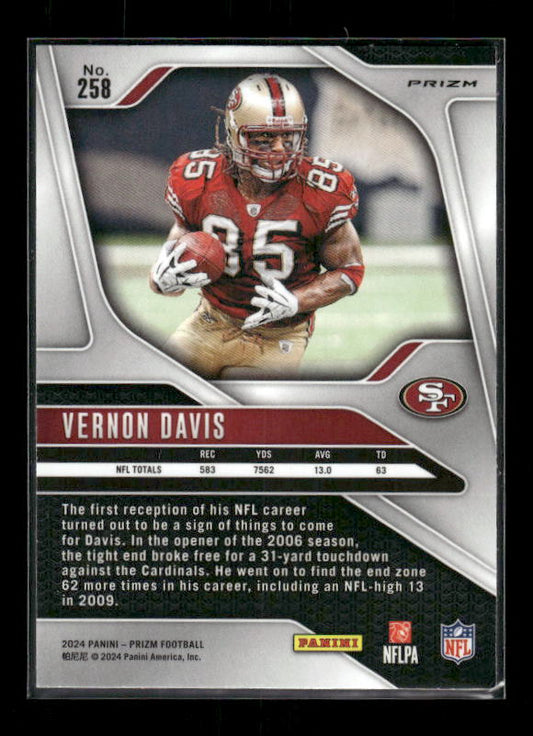 Vernon Davis - 2024 Panini Prizm - Silver Prizm