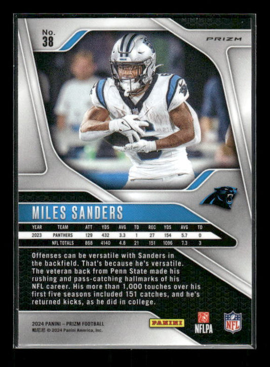 Miles Sanders - 2024 Panini Prizm - Silver Prizm