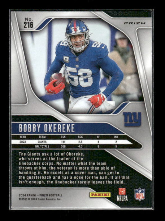 Bobby Okereke - 2024 Panini Prizm - Silver Prizm