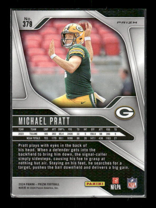 Michael Pratt - 2024 Panini Prizm - Green Wave - Rookie