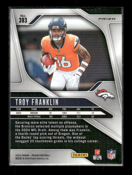 Troy Franklin - 2024 Panini Prizm - Pink Wave - Rookie