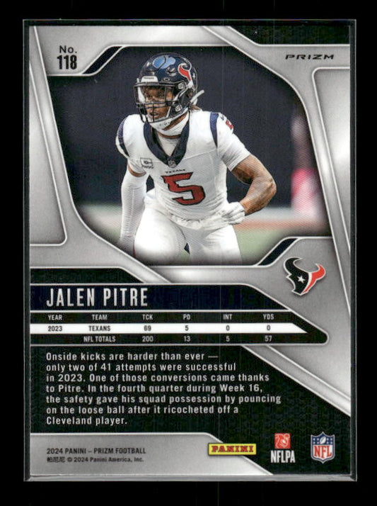Jalen Pitre - 2024 Panini Prizm - Pink Wave