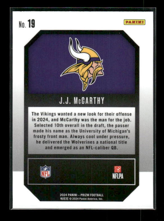J.J. McCarthy - 2024 Panini Prizm - Emergent - Rookie