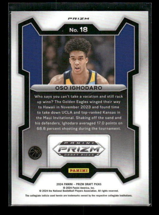 Oso Ighodaro - 2024 Panini Prizm Draft Picks - Red Ice - Rookie