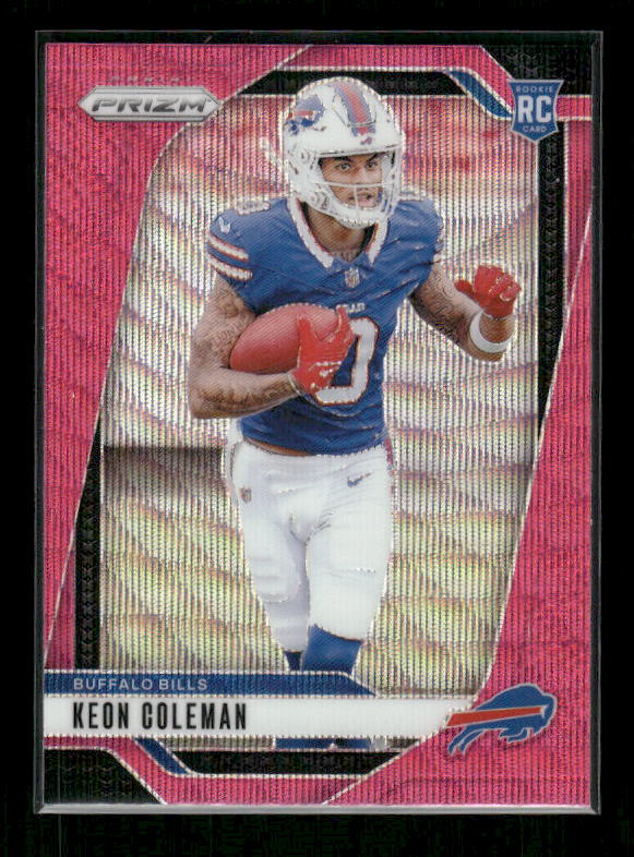 Keon Coleman - 2024 Panini Prizm - Pink Wave - Rookie