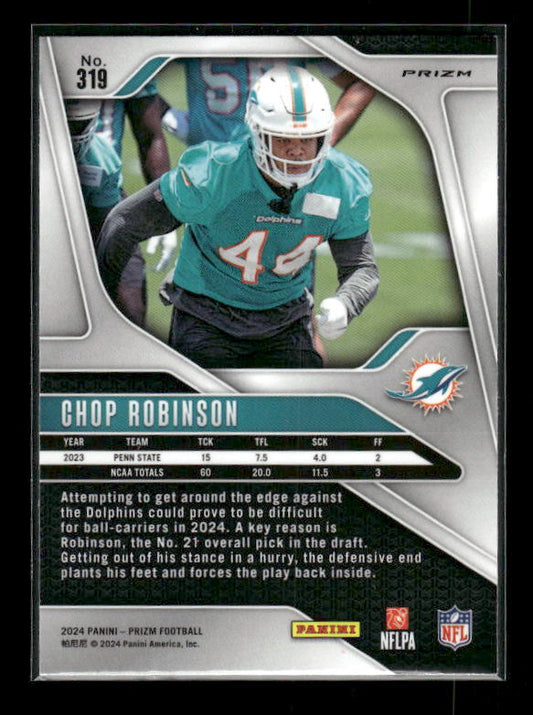 Chop Robinson - 2024 Panini Prizm - Pink Wave - Rookie