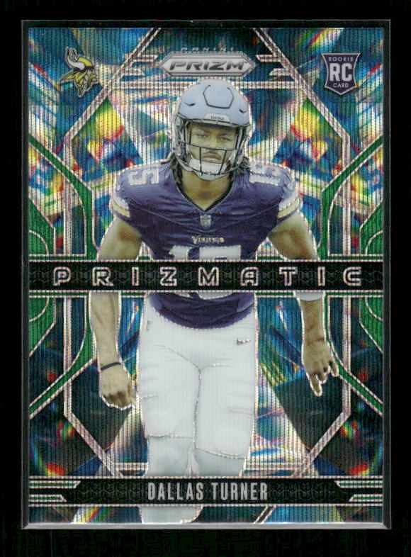 Dallas Turner - 2024 Panini Prizm - Green Wave Prizmatic - Rookie
