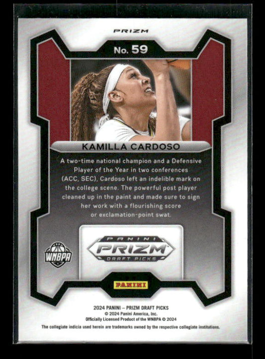 Kamilla Cardoso - 2024 Panini Prizm Draft Picks - Red Ice - Rookie