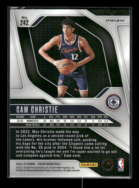 Cam Christie - 2024-25 Panini Prizm - Red Ice - Rookie