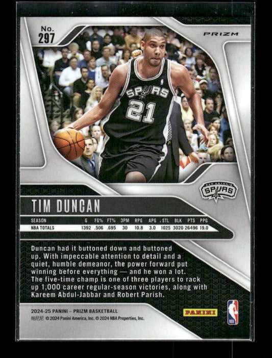 Tim Duncan - 2024-25 Panini Prizm - Silver