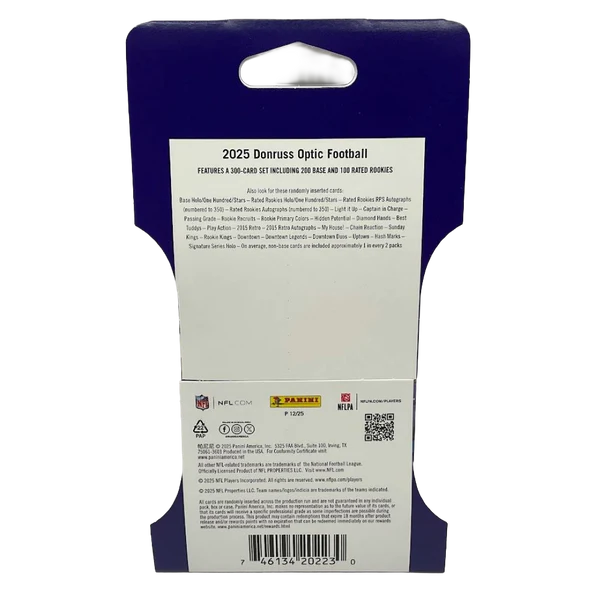 2025 Panini Donruss Optic Football Booster Pack