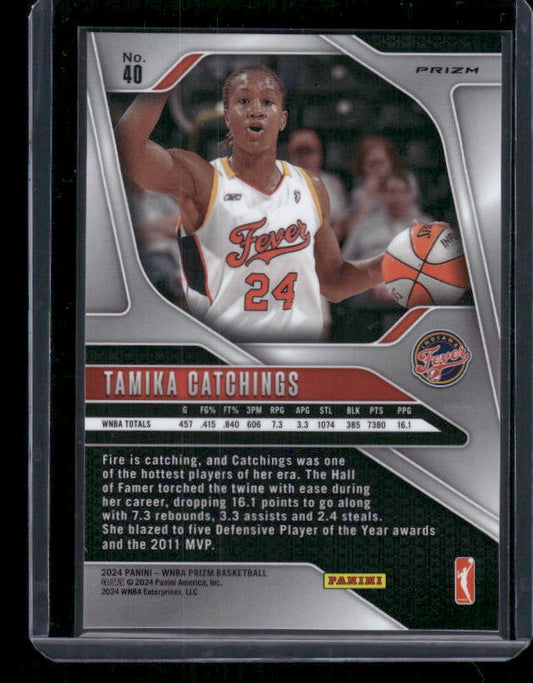 Tamika Catchings - 2024 Panini Prizm WNBA - Orange Velocity
