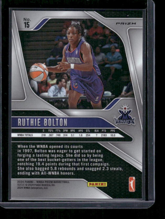 Ruthie Bolton - 2024 Panini Prizm WNBA - Orange Velocity