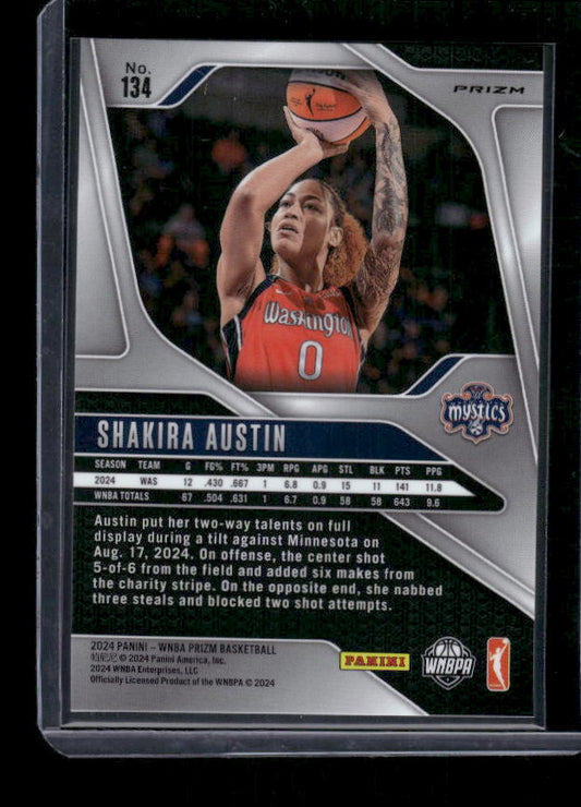 Shakira Austin - 2024 Panini Prizm WNBA - Orange Velocity