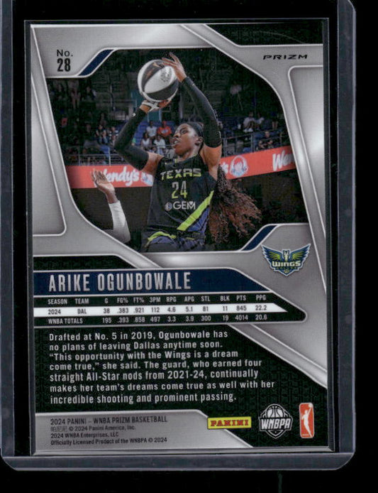 Arike Ogunbowale - 2024 Panini Prizm WNBA - Orange Velocity