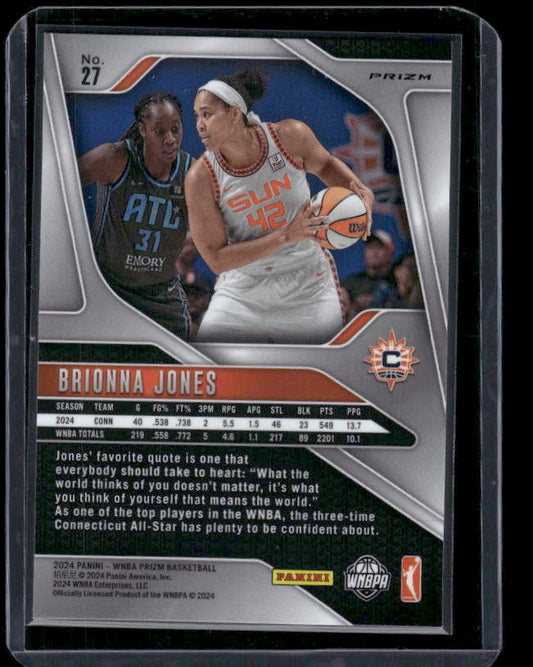 Brionna Jones - 2024 Panini Prizm WNBA - Orange Velocity