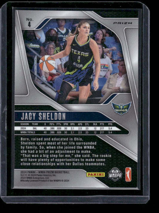 Jacy Sheldon - 2024 Panini Prizm WNBA - Orange Velocity - Rookie