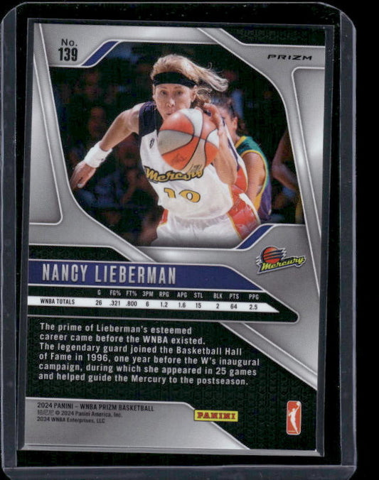 Nancy Lieberman - 2024 Panini Prizm WNBA - Orange Velocity