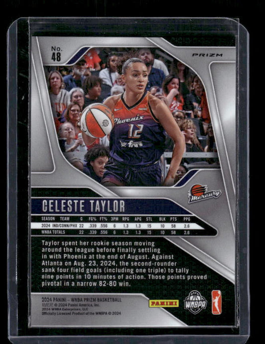 Celeste Taylor - 2024 Panini Prizm WNBA - Orange Velocity - Rookie