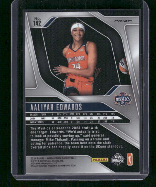 Aaliyah Edwards - 2024 Panini Prizm WNBA - Silver Prizm - Rookie Variation