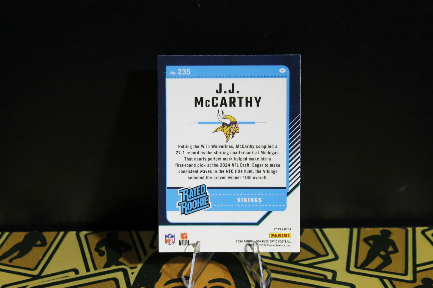 J.J. McCarthy - 2024 Donruss Optic - Green Velocity - Rated Rookie