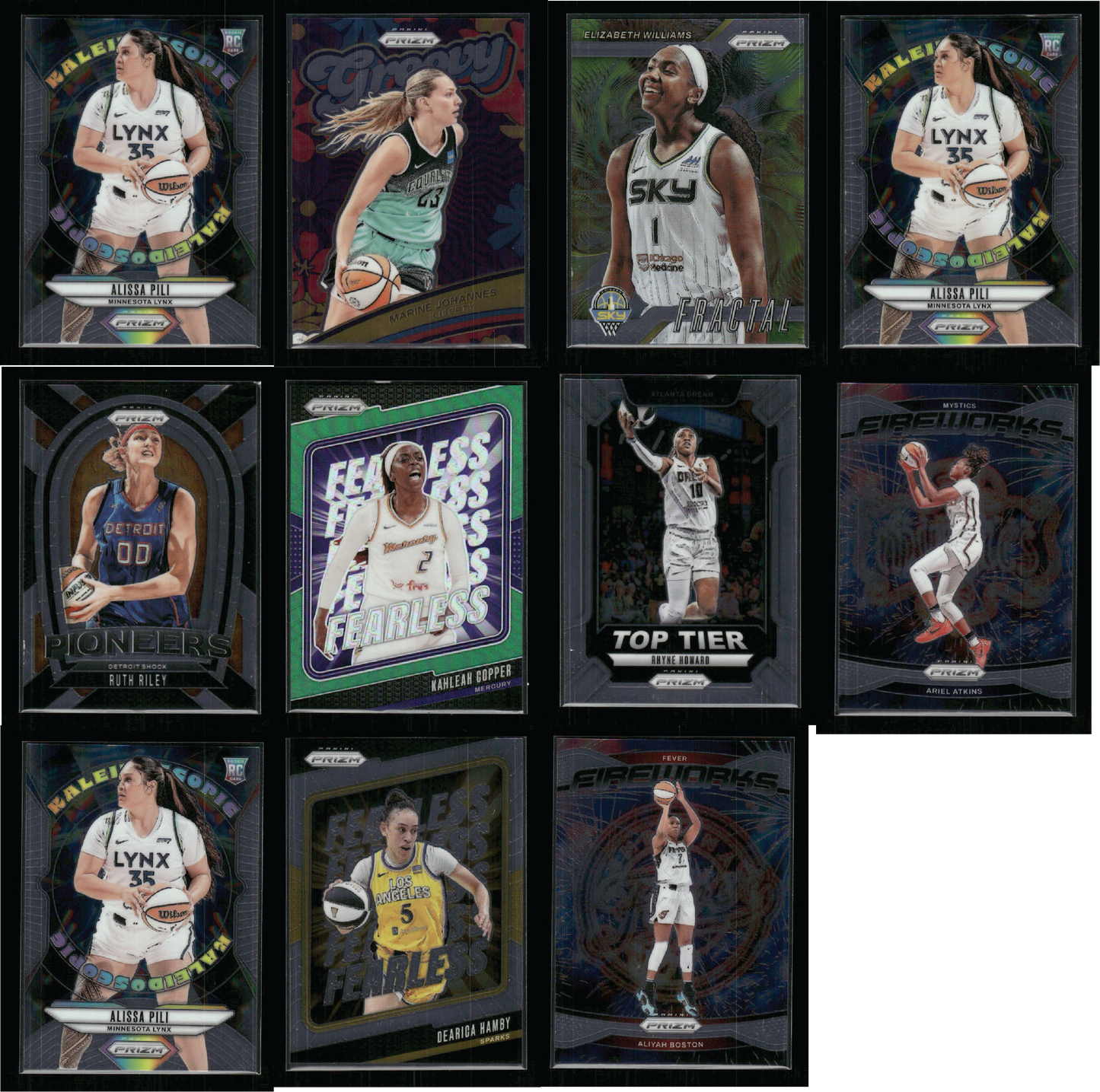 2024 Panini Prizm WNBA Insert Lot - Rookies & Vets - 11 Cards