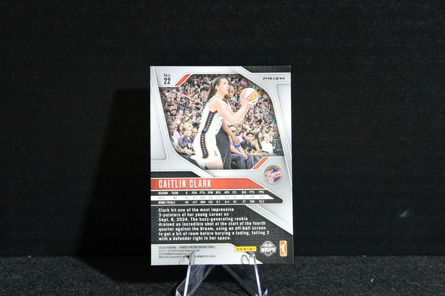 Caitlin Clark - 2024 Panini Prizm WNBA - Orange Ice - Rookie