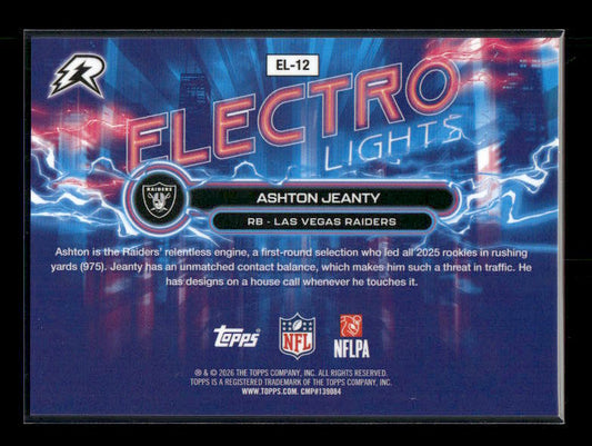 Ashton Jeanty - 2025 Resurgence Football - Electro Lights - Rookie