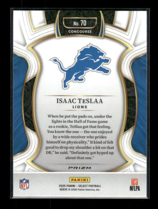 Isaac TeSlaa - 2025 Select Football - Black & Green Shock - Rookie