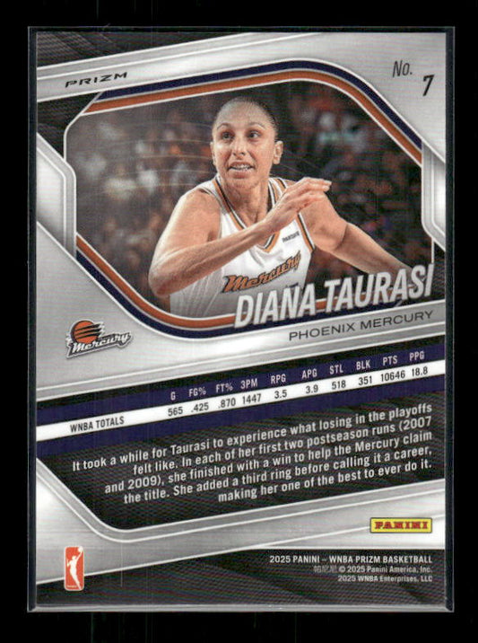 Diana Taurasi - 2025 Prizm WNBA - Silver Prizm
