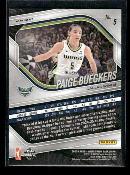 Paige Bueckers - 2025 Prizm WNBA - Ice Prizm - Rookie