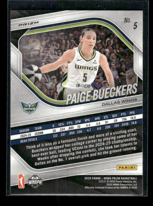 Paige Bueckers - 2025 Prizm WNBA - Ice Prizm - Rookie
