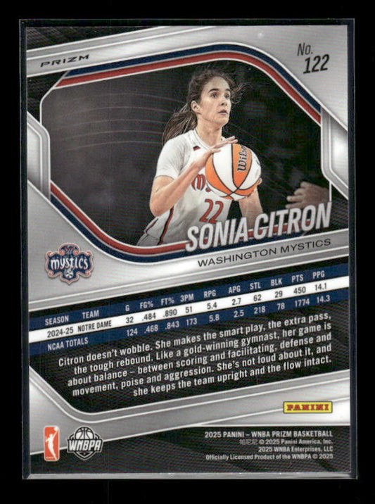 Sonia Citron - 2025 Prizm WNBA - White Seismic - Rookie