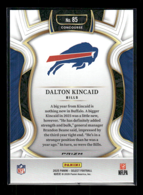 Dalton Kincaid - 2025 Select Football - Red & Blue Shock