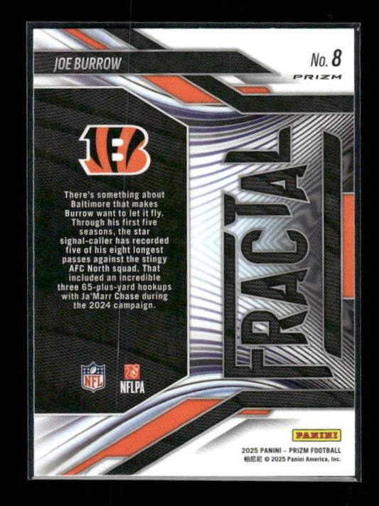 Joe Burrow - 2025 Prizm Football - Green Wave Fractal
