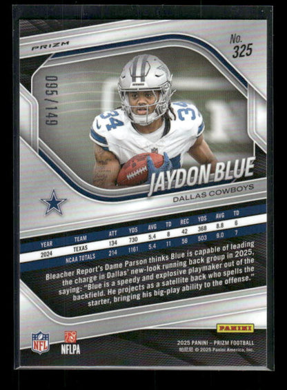 Jaydon Blue - 2025 Prizm Football - Red Wave Prizm /149 - Rookie