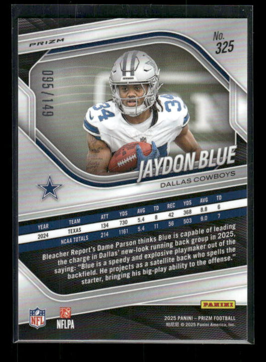 Jaydon Blue - 2025 Prizm Football - Red Wave Prizm /149 - Rookie
