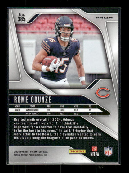 Rome Odunze - 2024 Panini Prizm - Lazer Prizm - Rookie